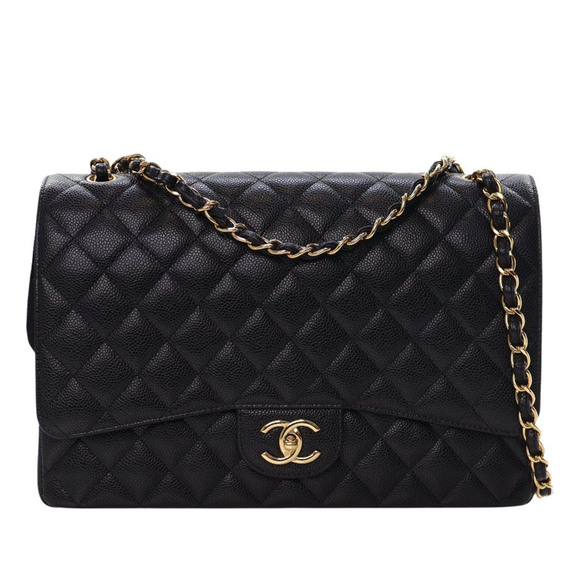 Pre-Loved Chanel Maxi Classic Caviar Double Flap